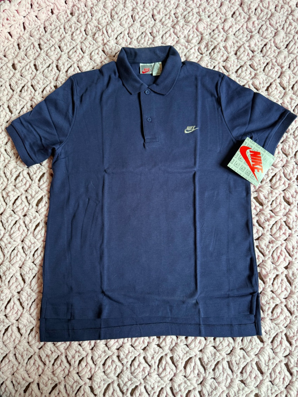 NWT Vintage Nike Men’s Navy Polo Shirt